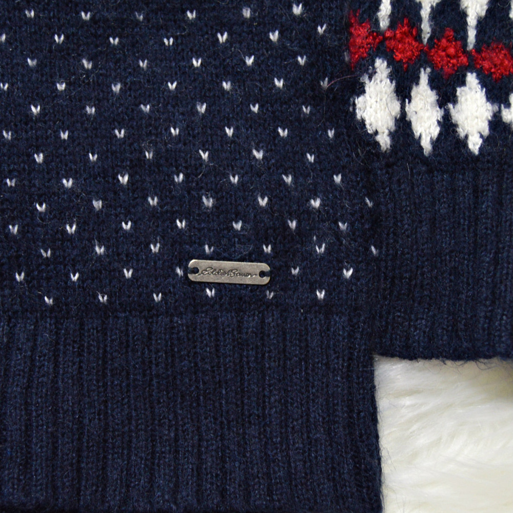 Eddie Bauer Fair Isle Mock Neck Pullover Sweater - Picture 4 of 7